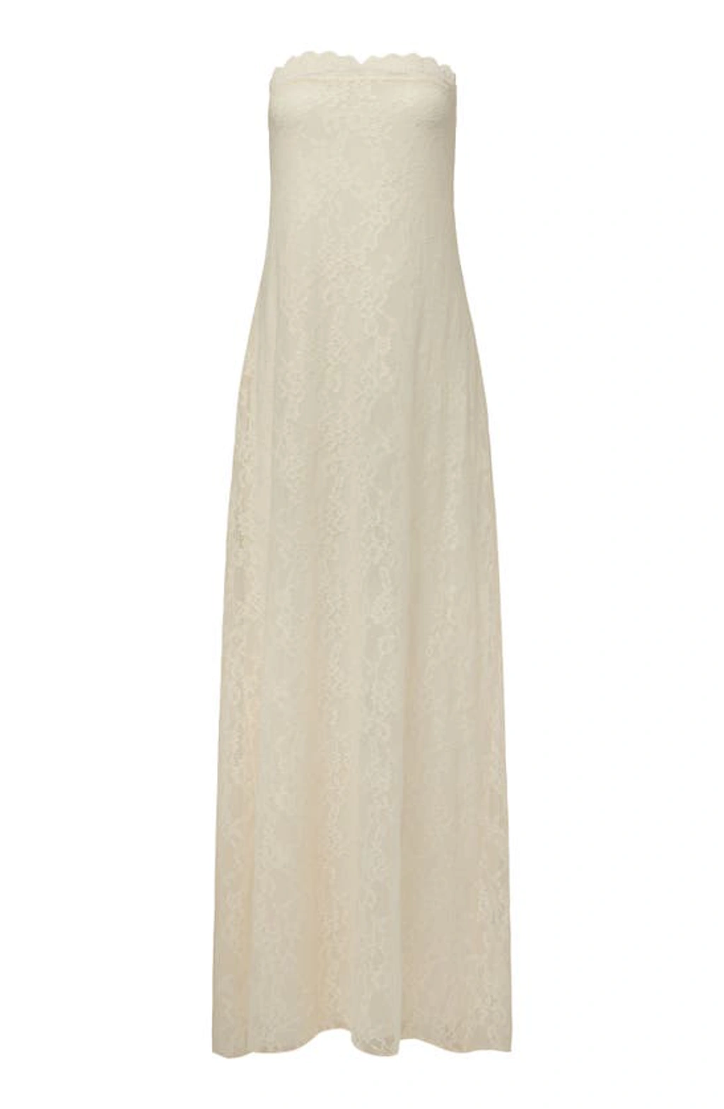 Weworewhat Strapless Lace Maxi Dress In Ecru | ModeSens