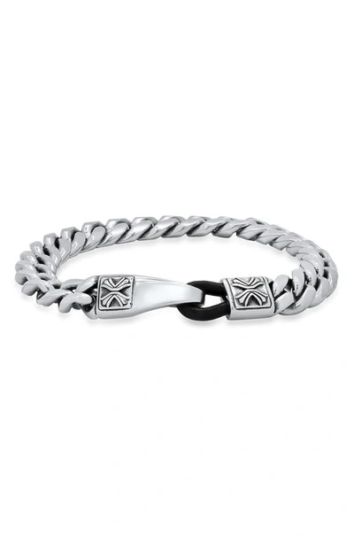 Hmy Jewelry Stainless Steel Cuban Link Bracelet In Silver