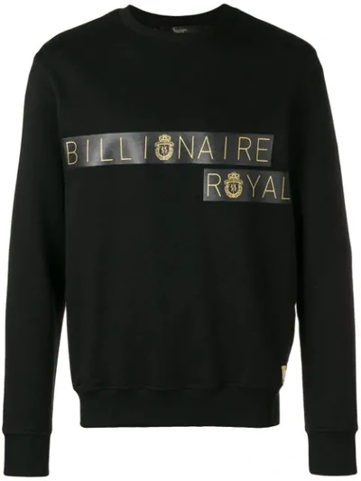 Billionaire 'roy' Sweatshirt In Black