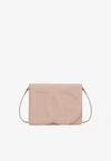 Dolce & Gabbana Dg Logo Crossbody Bag In Calf Leather In Blush