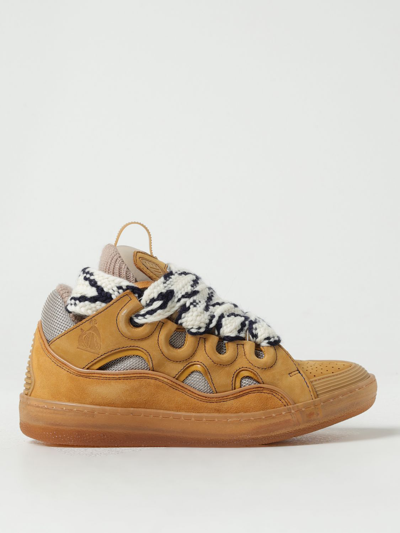 Lanvin Tan Curb Sneakers In Yellow