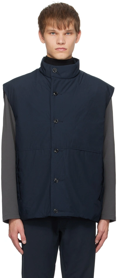 Nanamica Navy Insulation Vest In Blue
