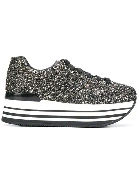 sparkly platform sneakers