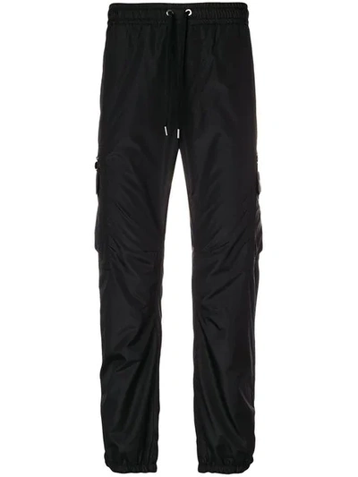 Versace Drawstring Waist Track Pants In Black