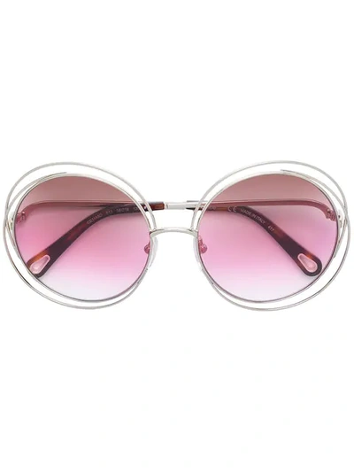 Chloé Carlina Sunglasses In Metallic