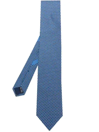 Ferragamo Salvatore  Patterned Tie - Blue