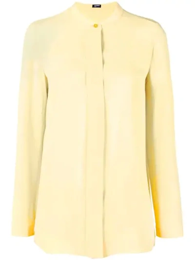 Jil Sander Single Button Blouse In Yellow