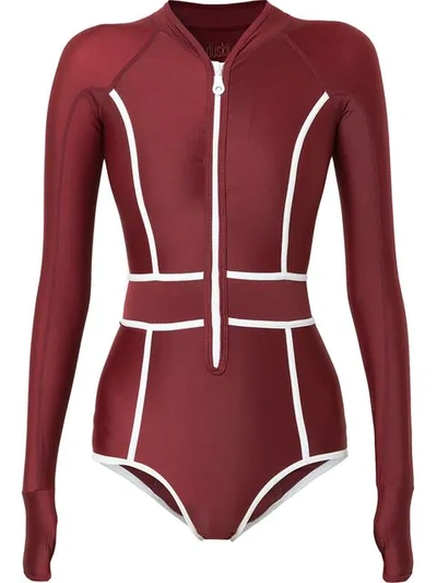 Duskii Contrast Edge One Piece In Red