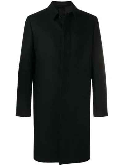 Valentino Longsleeved Double Breasted Coat In Black