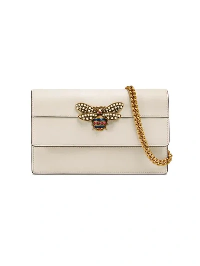 Gucci Queen Margaret Leather Mini Bag In White