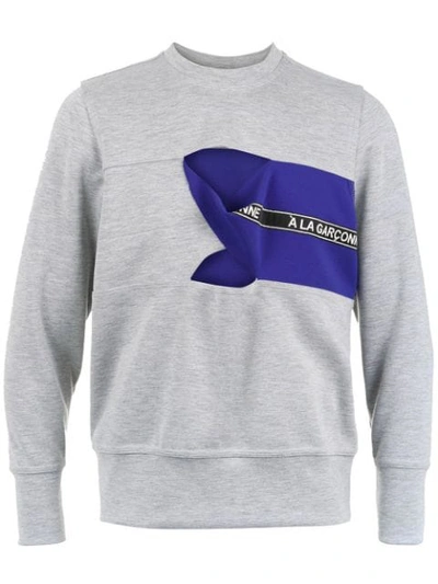 À La Garçonne Cut Out Detail Sweatshirt In Grey