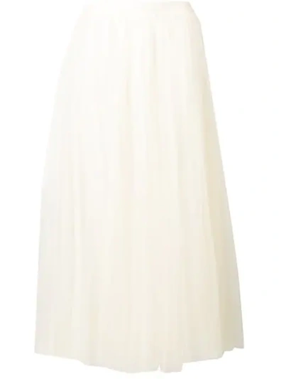Red Valentino Tulle Layer A-line Skirt - White