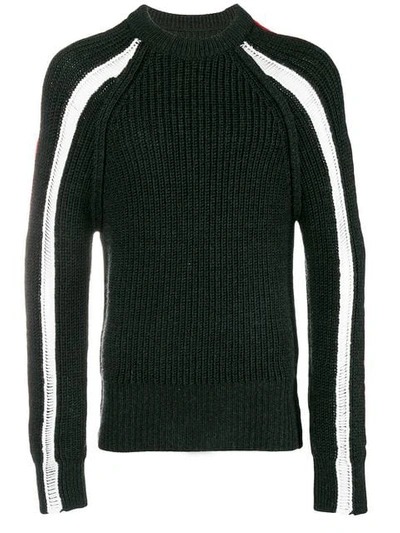 Maison Margiela Colour-block Knitted Sweater - Black