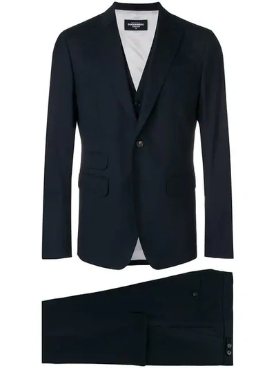 Dsquared2 Formal Two-piece Suit In Blue