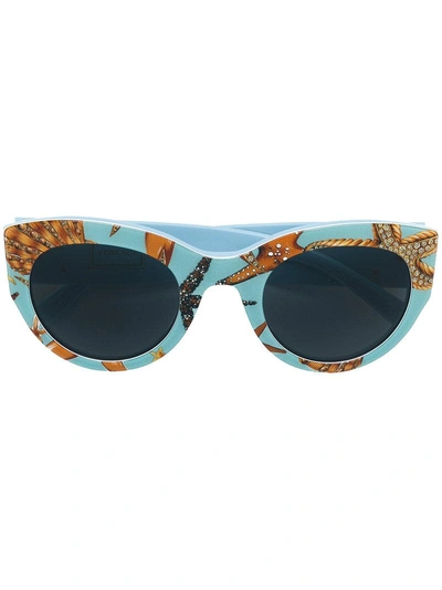 Versace Eyewear Starfish Sunglasses - Blue
