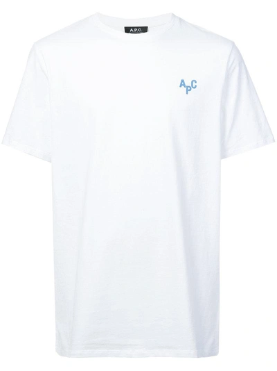 Apc Émeric Logo-print Cotton T-shirt In White