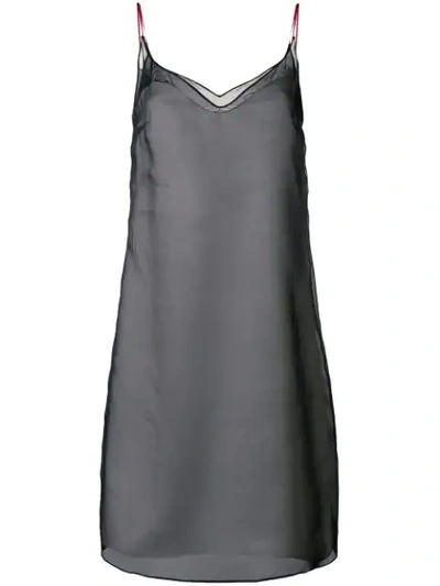 Maison Margiela Sheer Camisole Shift Dress In Black