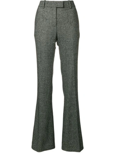 Tom Ford Herringbone Flared Trousers In Black