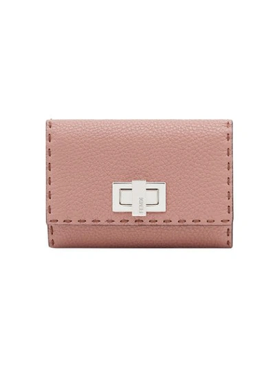 Fendi Peekaboo Selleria Wallet - Pink