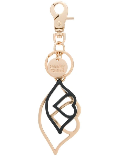 新品 See by Chloë 鏡チャーム See By Chloé Heart Lips Keyring In Metallic | ModeSens