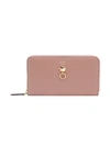 Fendi Zip Around Leather Wallet In Pink