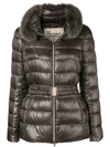 Herno Fur Hood Puffer Jacket In Grey