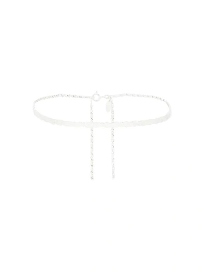 Wouters & Hendrix My Favourites Fine Rigid Cast Ribbon Choker In Metallic