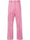Mm6 Maison Margiela Crepe Trousers In Pink