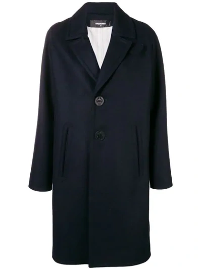 Dsquared2 Oversized Overcoat - Blue