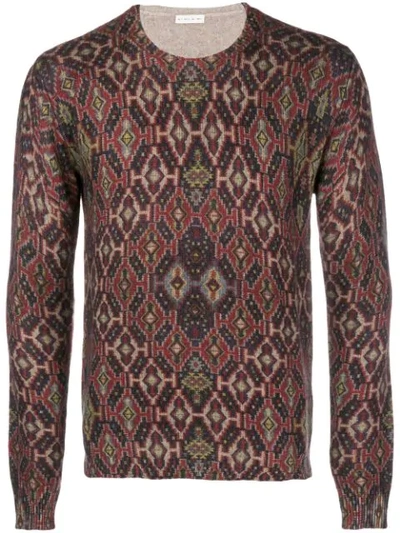 Etro Patterned Knit Sweater - Red