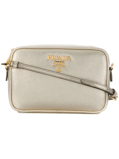 Prada Saffiano Lux Clutch - Neutrals