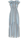 Three Graces Wilhelmina Marari Stripe Maxi Dress - Blue