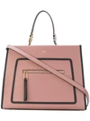 Fendi Regular Runaway Tote Bag In Pink