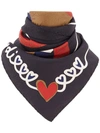 Fendi Logo Foulard Square Scarf - Black