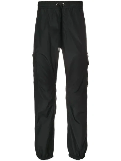 Versace Drawstring Waist Track Pants In Black