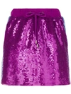 Alberta Ferretti Rainbow Week Skirt In Purple
