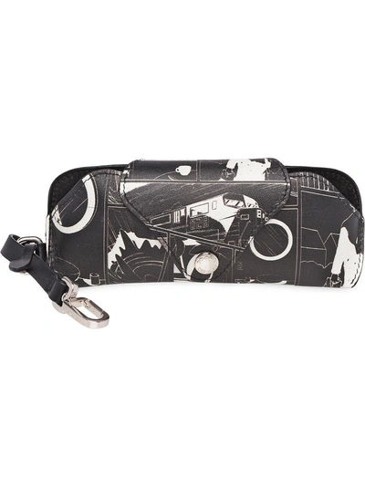 Prada Printed Eyewear Case In Black