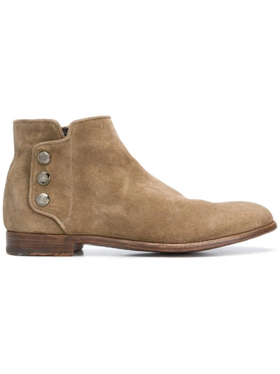 Alberto Fasciani Studded Chelsea Boots In Brown
