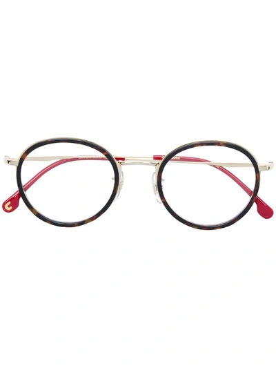 Carrera Round Frame Glasses In Brown