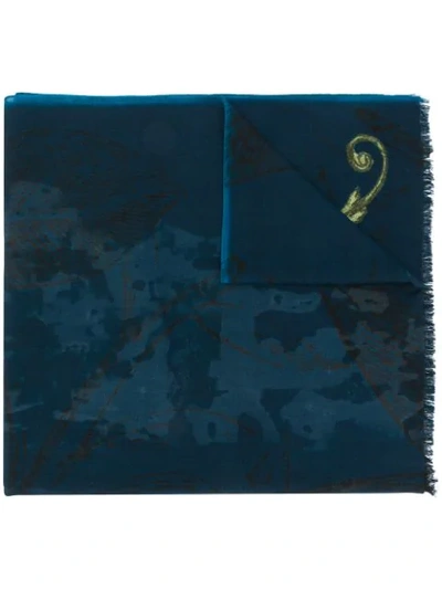 Etro Schal Mit Batikmuster In Blue