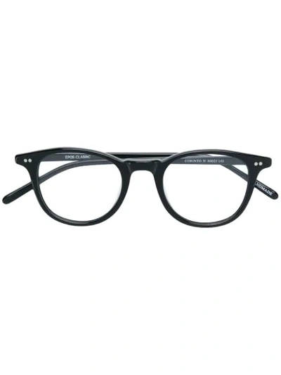 Epos Round Frame Glasses In Black