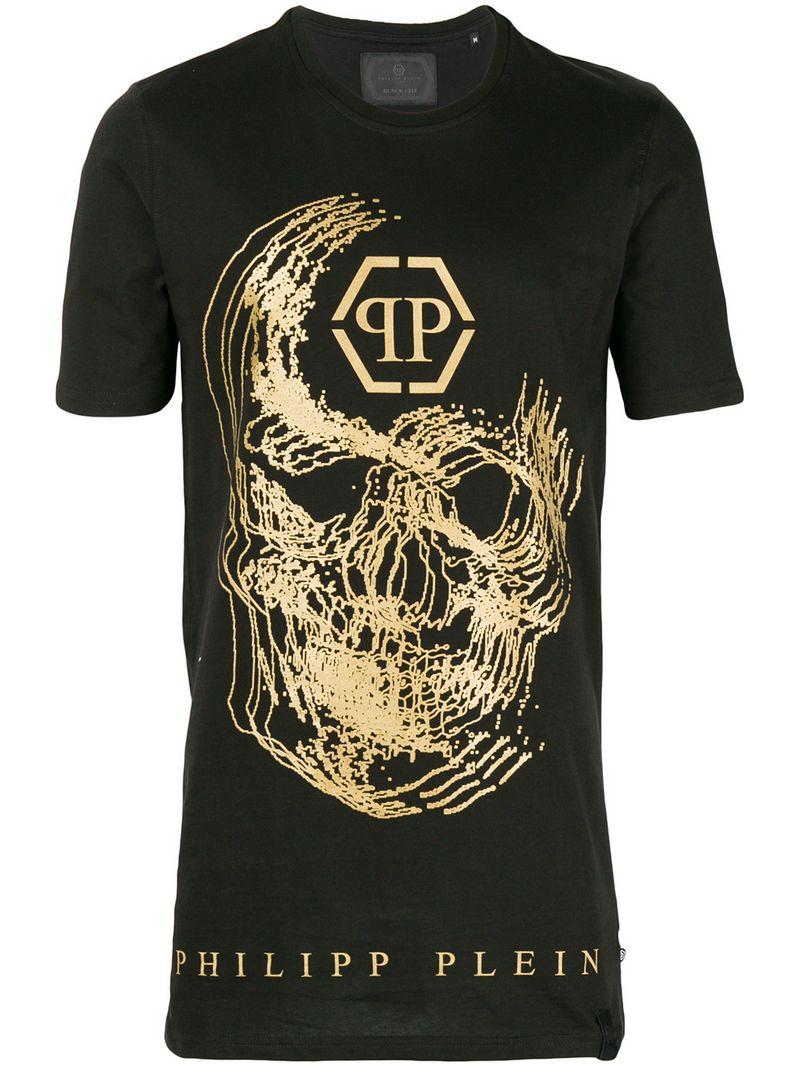 Philipp Plein Logo Print T-Shirt - Black | ModeSens