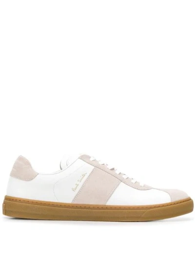 Paul Smith Panelled Low Top Sneakers In 01 White