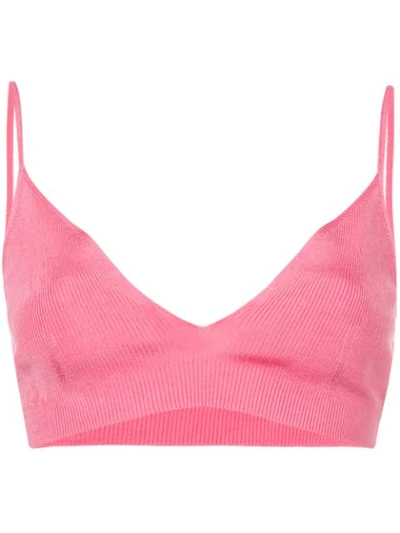 Calvin Klein 205w39nyc Ribbed Bralet In Pink