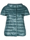 Herno Short Sleeve Puffer Jacket In Green