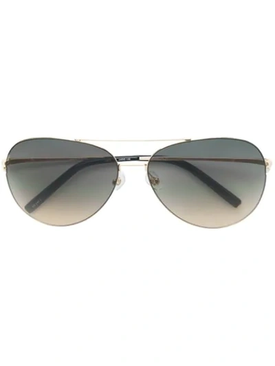 Matthew Williamson Aviator Gradient Sunglasses In Gold/grey