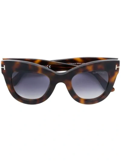Tom Ford Eyewear Tortoiseshell Cat Eye Sunglasses - Brown