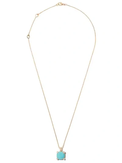 David Yurman 18kt Yellow Gold Châtelaine Turquoise And Diamond Pendant Necklace In 88dtqdi