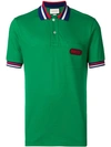 Gucci Logo-print Cotton-piqué Polo Shirt In Green