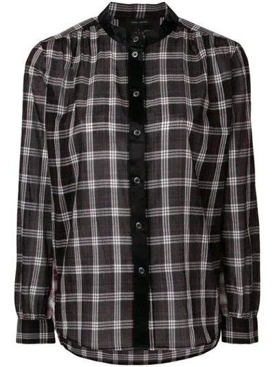 Marc Jacobs Contrast Satin Trim Shirt In Black